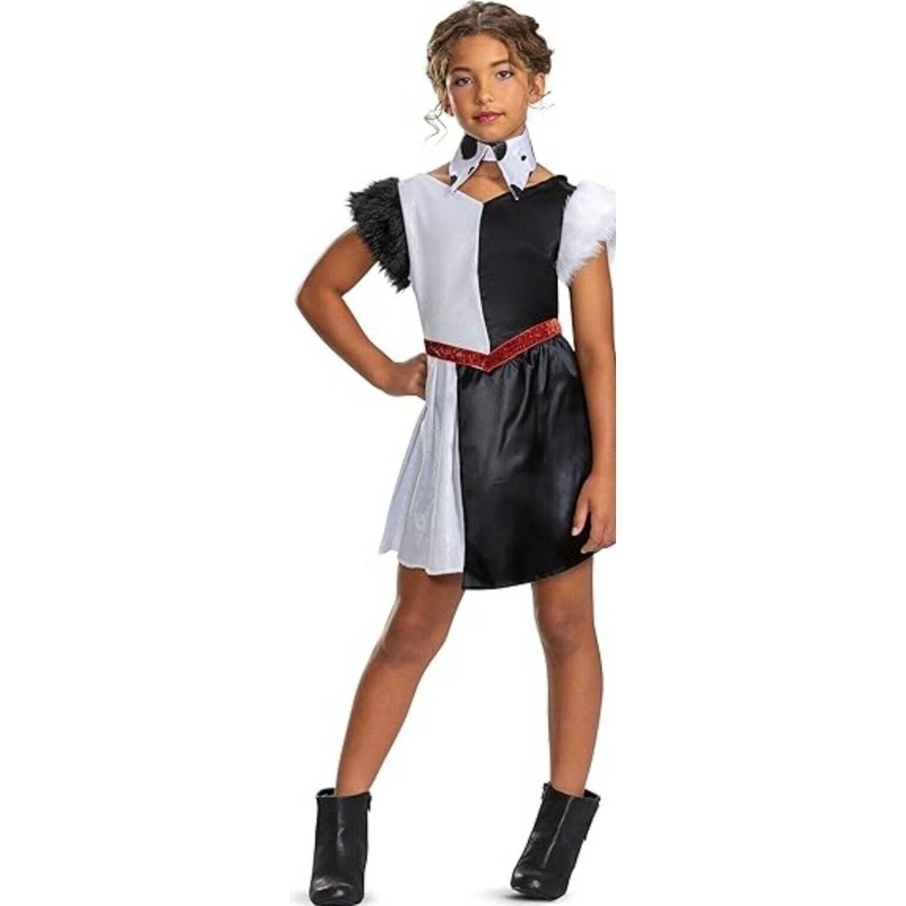 Disguise Licensed Disney Villains Cruella Classic Child Girl's Costume 7/8 Med